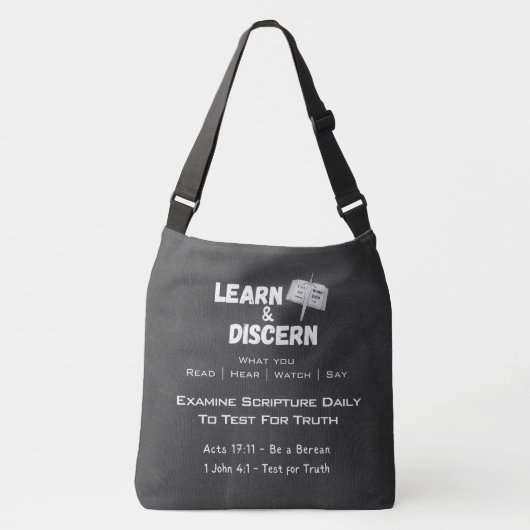 Leer & ontdek Boekentas | Monogram | Gepersonalise Crossbody Tas (Voorkant)