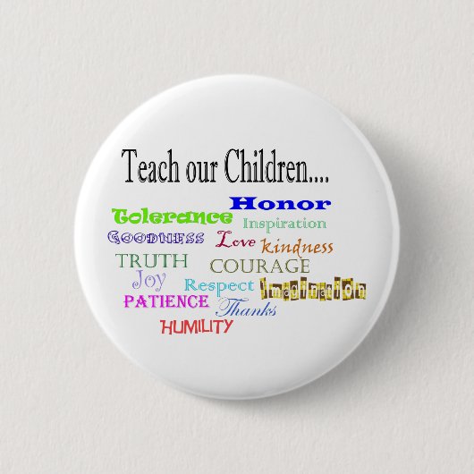 Leer onze kinderen ronde button 5,7 cm (Voorkant)