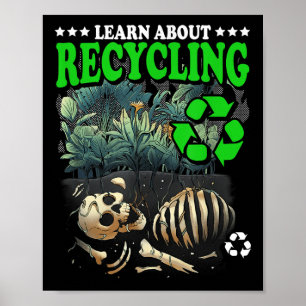 Leer over recycling Earth Day milieubescherming Poster