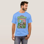 Leer over recycling jongen t-shirt (Voorkant volledig)