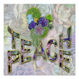 Leer Peace Christmas Gathering geschenken Perfect Poster