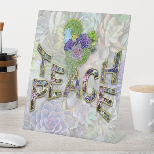 Leer Peace Christmas Gathering geschenken Reclamebord Met Voetstuk (Insitu)