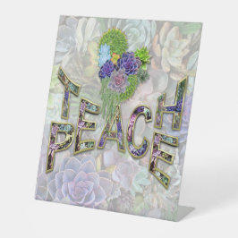 Leer Peace Christmas Gathering geschenken Reclamebord Met Voetstuk