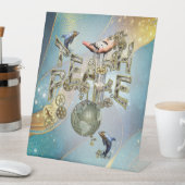 Leer Peace Christmas Gathering geschenken Reclamebord Met Voetstuk (Insitu)