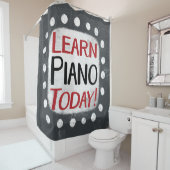 Leer piano vandaag douchegordijn (In situ)