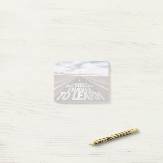 Leer reizen om te leren post-it® notes (Op bureau)