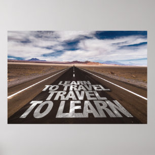 Leer reizen om te leren poster