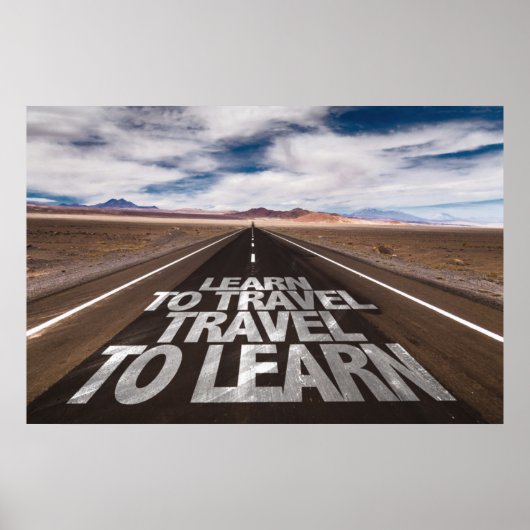 Leer reizen om te leren poster (Voorkant)