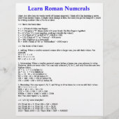 Leer Romeinse cijfers snel | educatieve flyers (Voorkant)