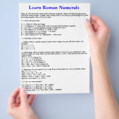 Leer Romeinse cijfers snel | educatieve flyers (Hand)