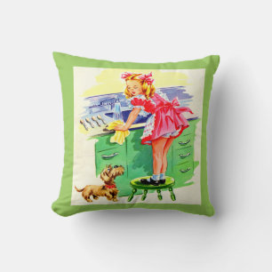 Leer Rover hoe de afwas moet worden afgewassen Kussen