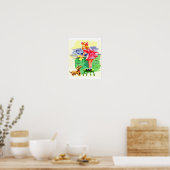Leer Rover hoe de afwas moet worden afgewassen Poster (Keuken)