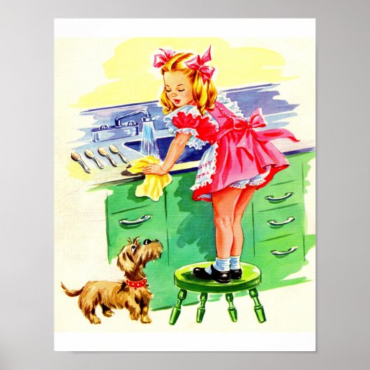 Leer Rover hoe de afwas moet worden afgewassen Poster (Voorkant)