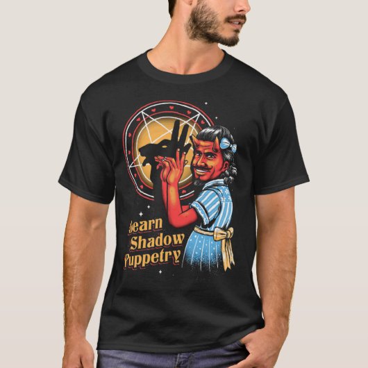 leer schaduw pupperty Witchcraft Grunge Emo Gothic T-shirt (Voorkant)