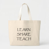 Leer Share Teach Grote Tote Bag (Voorkant)