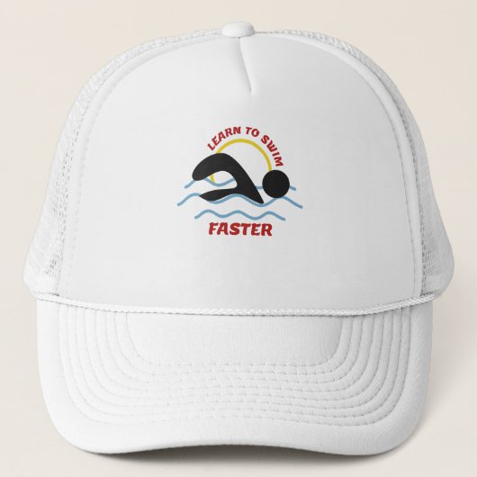 Leer sneller zwemmen - Cool Swimmers Design Trucker Pet (Voorkant)