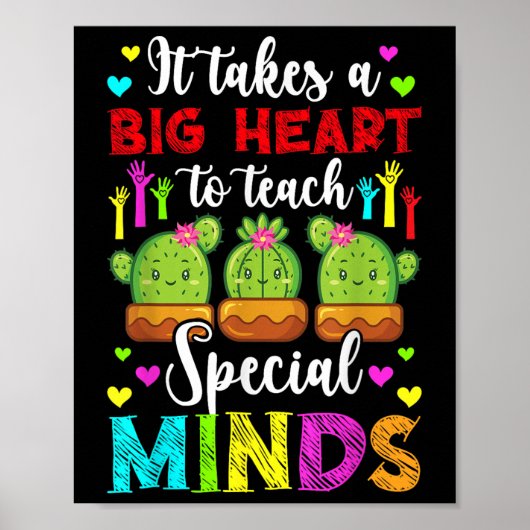 Leer speciale geesten Autisme leraar Autisme Aware Poster (Voorkant)