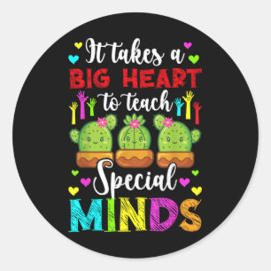 Leer speciale geesten Autisme leraar Autisme Aware Ronde Sticker