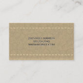 leer | stiksel visitekaartje (Achterkant)