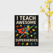 Leer Superhelden Autisme Bewustzijn Puzzel Kaart (Gele Bloem)