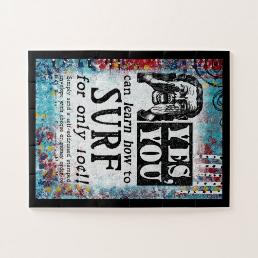 Leer Surf - Funny Vintage Ad Legpuzzel (Horizontaal)