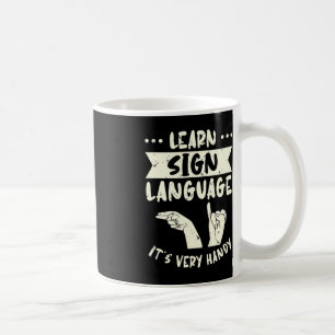 Leer Taal van gebarentaal Het is Zeer handig ASL A Koffiemok