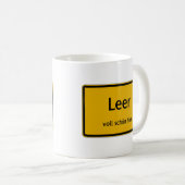 Leer Tasse Kaffeetasse Teetasse Koffiemok (Voorkant rechts)