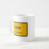 Leer Tasse Kaffeetasse Teetasse Koffiemok (Voorkant links)