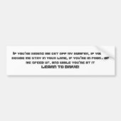 Leer te rijden! bumpersticker (Voorkant)