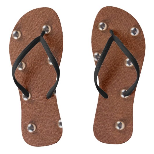 leer textuurpatroon teenslippers (Voetbed)