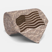 Leer-Uitzien USA Vlag Zachte Stropdas (Opgerold)