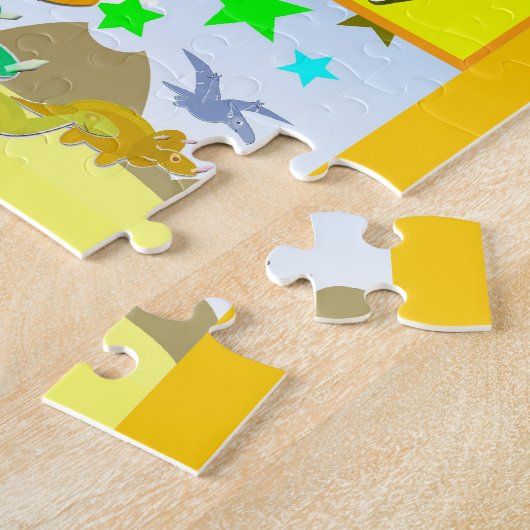 Leer uw ABC met Dinosauriërs A-Z-alfabet Legpuzzel (Zijkant)