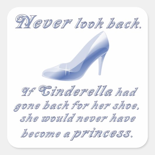 Leer van Cinderella's hoe Vierkante Sticker (Voorkant)