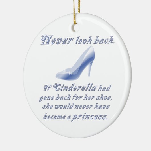 Leer van Cinderella's hoefijzer Keramisch Ornament (Links)