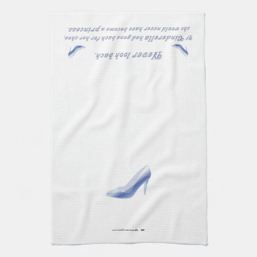 Leer van Cinderella's hoefijzer Theedoek (Verticaal)