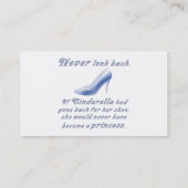 Leer van Cinderella's hoefijzer Visitekaartje (Achterkant)