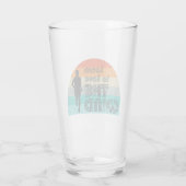Leer van de Grind die Retro loopt houden Glas (Achterkant)