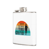 Leer van de Grind die Retro loopt houden Heupfles (Links)