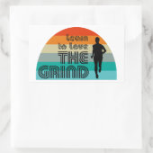 Leer van de Grind die Retro loopt houden Rechthoekige Sticker (Tas)