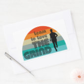 Leer van de Grind die Retro loopt houden Rechthoekige Sticker (Envelop)