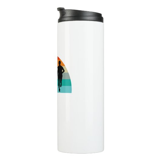 Leer van de Grind die Retro loopt houden Thermosbeker (Geroteerd rechts)