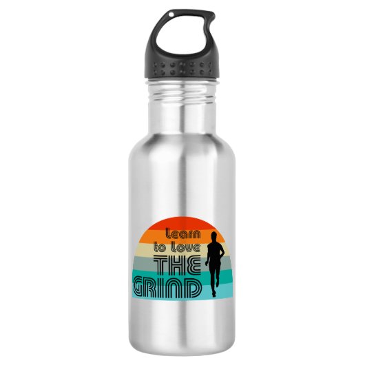 Leer van de Grind die Retro loopt houden Waterfles (Voorkant)