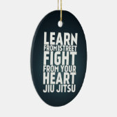 Leer van de straat Jiu Jitsu zwart Keramisch Ornament (Rechts)