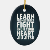 Leer van de straat Jiu Jitsu zwart Keramisch Ornament (Voorkant)