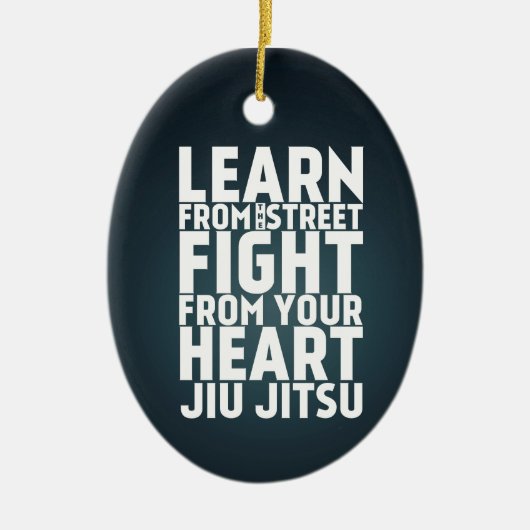 Leer van de straat Jiu Jitsu zwart Keramisch Ornament (Voorkant)