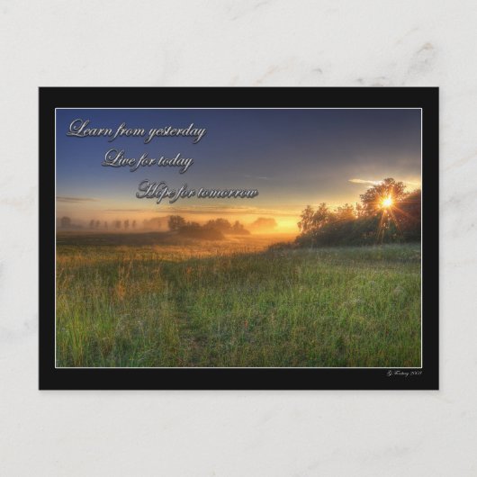 Leer van gisteren.... briefkaart (Voorkant)