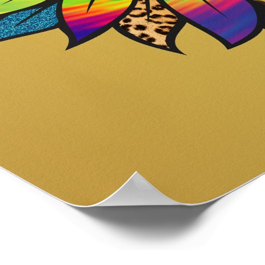 Leer van gisteren citaten regenboog zonnebloem gou poster (Hoek)