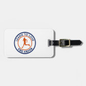 Leer van het kronkelen houden bagagelabel (Voorkant horizontaal)