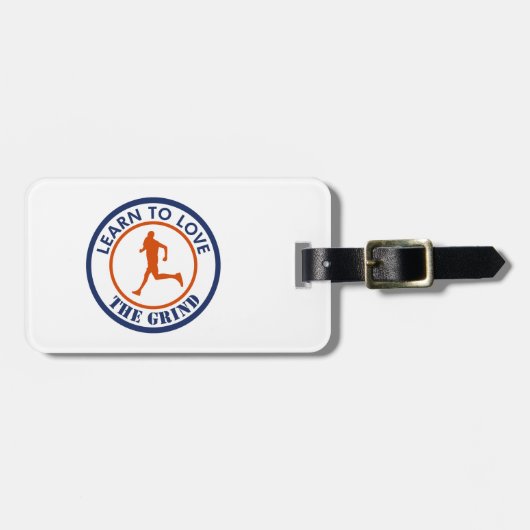 Leer van het kronkelen houden bagagelabel (Voorkant horizontaal)