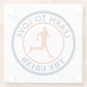 Leer van het kronkelen houden glazen onderzetter (Achterkant)